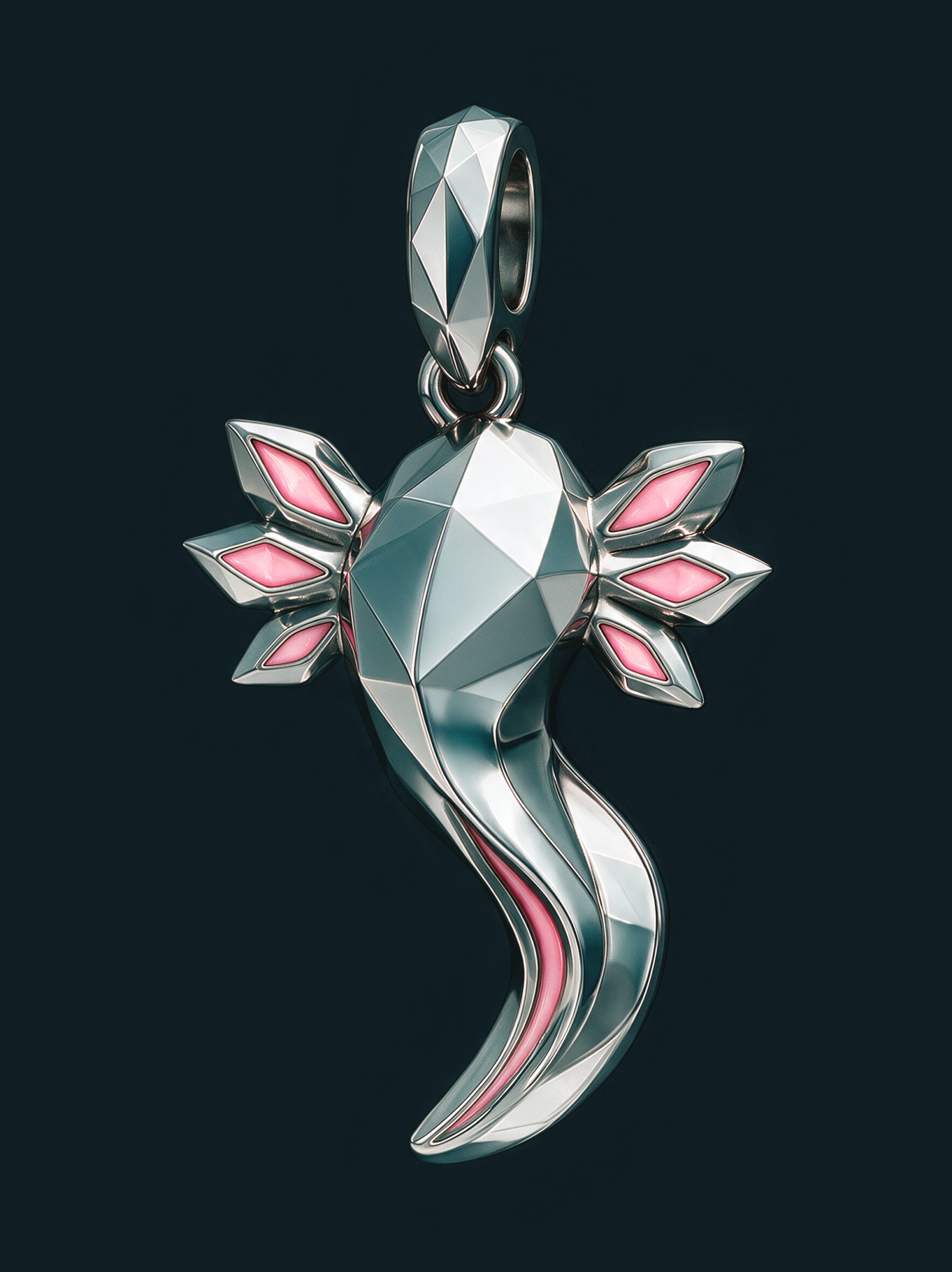 Charm de ajolote en plata